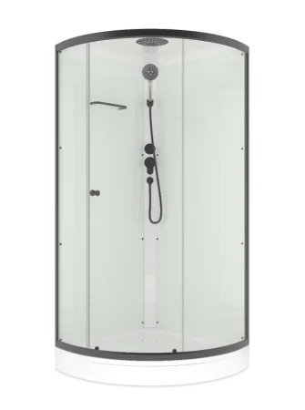 Душевая кабина  Simple  99 V1.2 900х900х2180мм с крышей, прозрачное стекло DS01Sm99LWCl00.Gt-V1.2-Bl