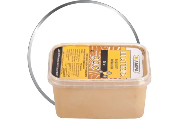 Шпатлевка по дереву Лакра белый 0,6 кг