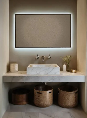 Зеркало с подсветкой Spell-BLACK 600х1000 LED-00002971 бесконтактный сенсор