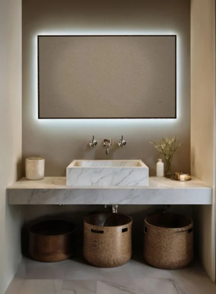 Зеркало с подсветкой Spell-BLACK 600х1000 LED-00002971 бесконтактный сенсор