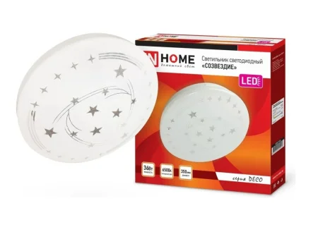 Светильник светодиодный Deco  Созвездие  36Вт 230В 6500К 3240лм 380х55мм (InHome)  1
