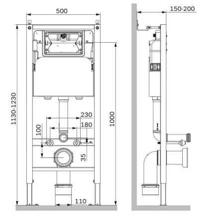 Комплект инсталляции д/подвесного унитаза "PrimeFit" (без клавиши) I012709 (Am.Pm) *1/12