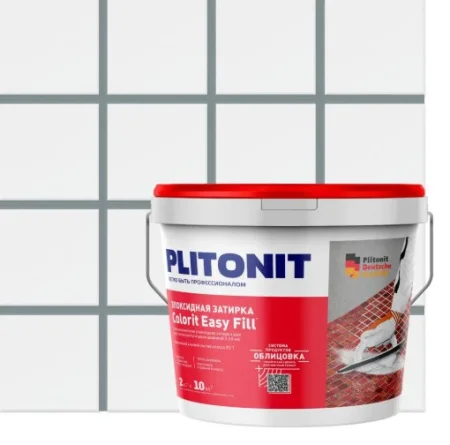 Затирка д швов эпоксидная  Colorit Easy Fill  серый 2кг 00-007407 (PLITONIT)  1 4