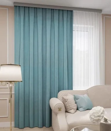 Штора 150х260см Канвас бирюзовый ГП 58081910