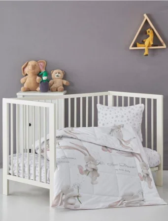 Постельное белье КиндерСон 40х60, 147х112 13442-1/13165-28 Зайчонок