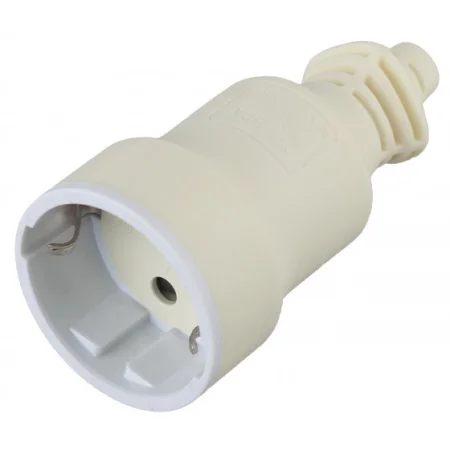 R4(W) ЭРА Розетка кабельная c/з 16A прямой ввод белая (10/200/4000)