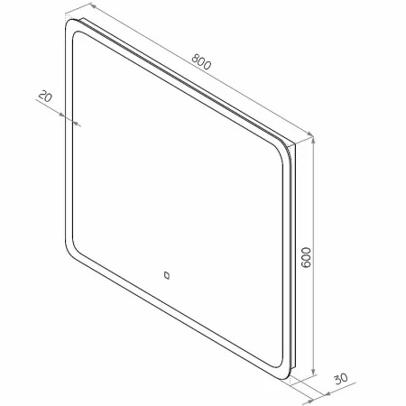 Зеркало с подсветкой Континент Bruno ЗЛП161 800х600мм сенсор