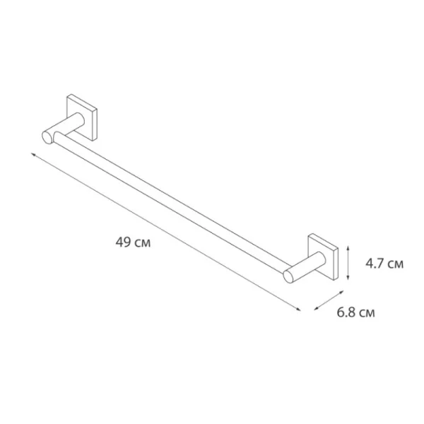 Полотенцедержатель 45см Fixsen Lux Chrome FX-15001 хром