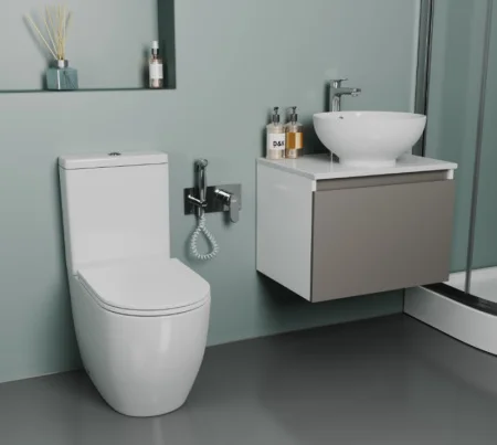 Унитаз-компакт D&K Matrix DT1397516 Торнадо сиденье микролифт белый