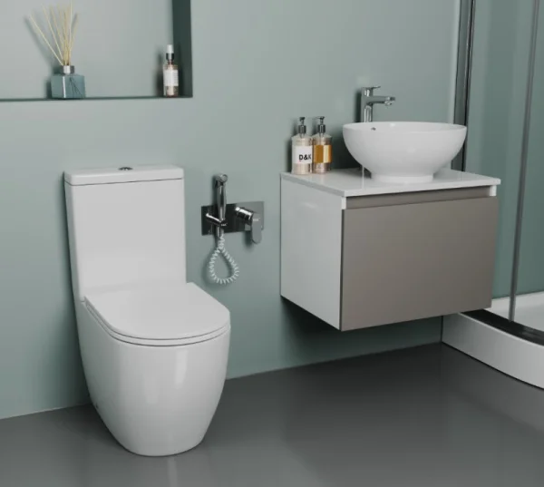 Унитаз-компакт D&K Matrix DT1397516 Торнадо сиденье микролифт белый