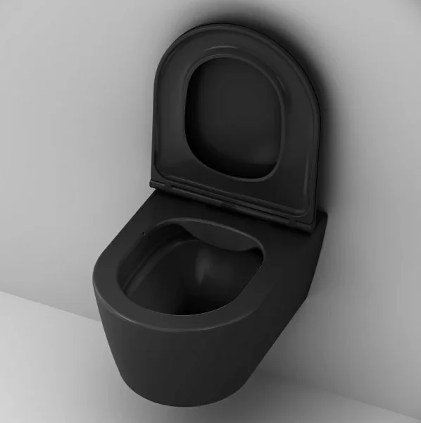 Унитаз подвесной Am.Pm Func FlashClean C8F1700MBSC сиденье микролифт, черный матовый