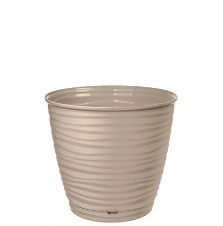 Горшок для цветов с поддоном Idiland Saffron 221610327/01 Бежевый 5,4л d224мм