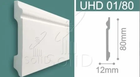 Напольный плинтус UHD 01 80 под окраску 80х2400мм Solid  1 11