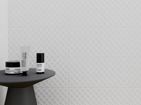 Плитка облицовочная Cersanit Deco DEL052D-60 298х598х9мм (1уп 7шт=1,250м2, 1п=60м2) рельеф белая