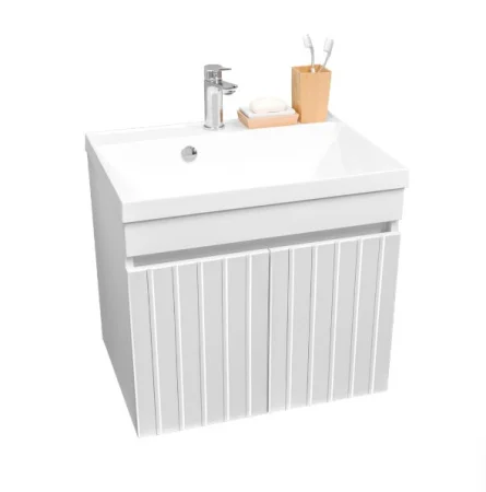 Тумба подвесная  PIANO 60  с дверцами (тумба + умывальник Дакота 60) белый PN-Al-T60 W (Garda)  1