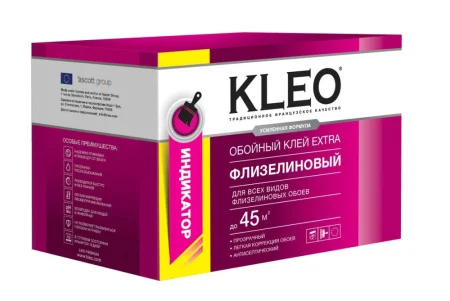 Клей для флизелиновых обоев с индикатором KLEO EXTRA 45 320гр  1 12