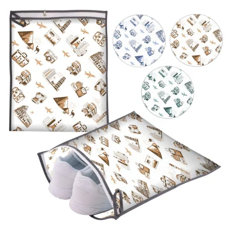 Чехол для обуви  Путешествия .Размер 36 32см (молния верхн.)  1