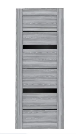 Полотно дверное Х32 ривьера грей/черное стекло *900