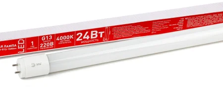 Лампа G13 24Вт 2100Лм 4000К ECO LED T8-24W-840-G13-1500mm Б0032978 (Эра)  1 30