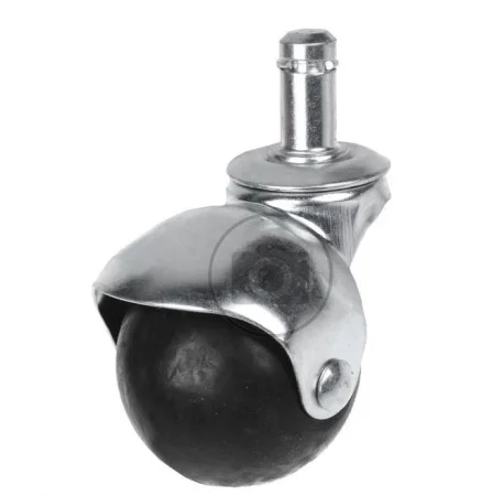 Опора колесная 50мм со штырем М10, поворот.подшипн., кругл. ЧИБИС/SANBERG М1708и черный