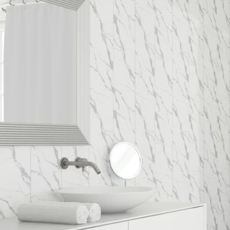 Панель ПВХ Stella Light Slim Мрамор Крестолла 671 2600х250х5