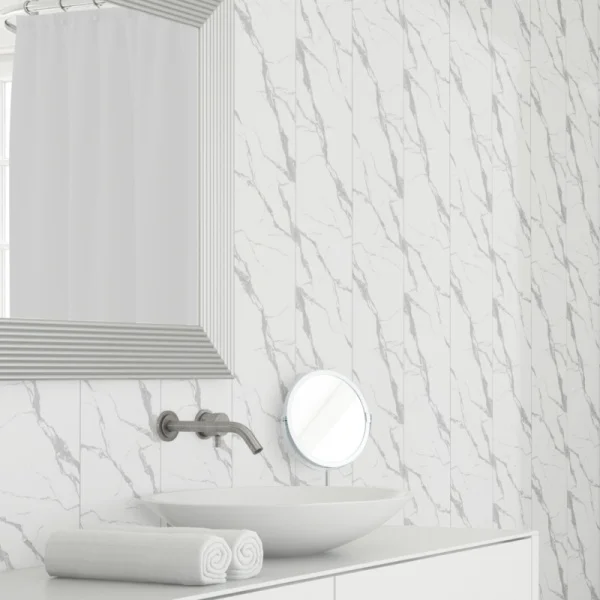 Панель ПВХ Stella Light Slim Мрамор Крестолла 671 2600х250х5