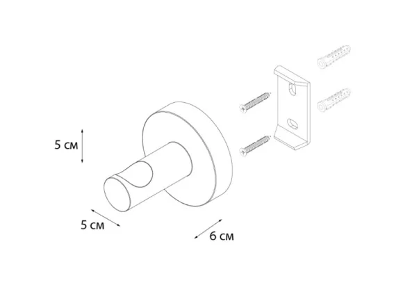 Крючок Fixsen Сomfort Gold FX-87005 золото сатин