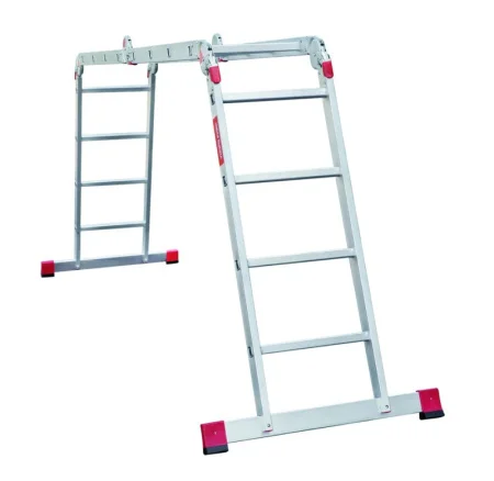 Лестница-трансформер 4 ступени 4 секции ширина 400мм алюминиевая Новая Высота NV 3320 3320404