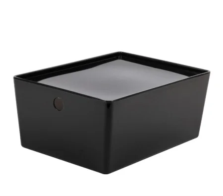 Контейнер VERSA L, 12 л. с крышкой, цвет прозрачный черный