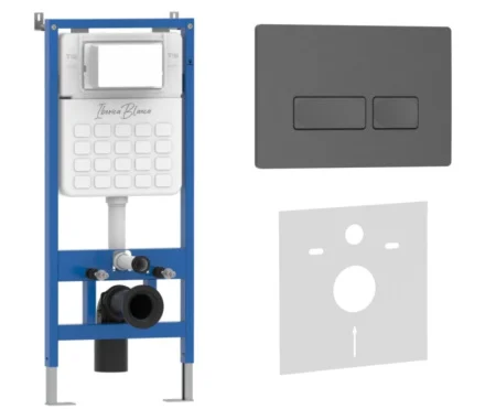 Комплект инсталляции (2 в 1) инсталляция+кнопка Iberica Blanca TSK2026