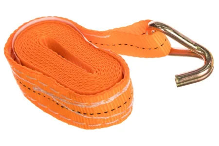 Стяжной ремень с крюками 25мм 1,2т 3м оранжевый SP02982  1