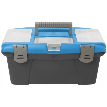 Ящик для инструмента пластик с пласт. замком 410х250х180мм съемный лоток 3 встроенных органайзера мо