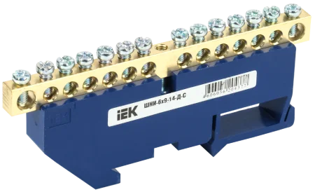 Шина нулевая на DIN-изол. ШНИ 6х9-14-Д-С YNN10-69-14D-K07 (IEK)  20