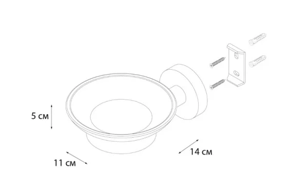 Мыльница настенная Fixsen Сomfort Gold FX-87008 стекло золото-сатин