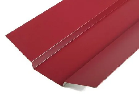Планка ендовы верхняя 76х76х2000мм RAL3005 красное вино