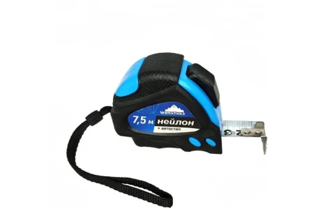 Рулетка 7,5м 25мм + автостоп нейлон VertexTools 3044-7  1
