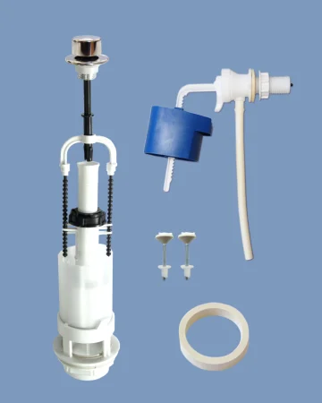 Арматура д бачка унитаза (1 кнопка выпуска метализ., бок. подводка) А 110.56.14.3 АБ 66.54.14.3  (Ук