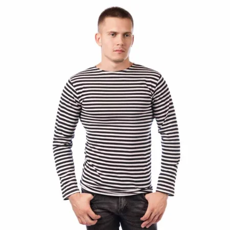 Тельняшка Черная р.44-46 (вязаная)