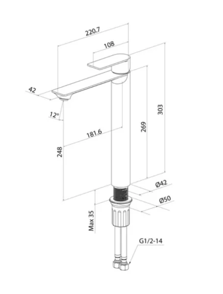 Смеситель для раковины одноручный Milardo Maze MAZBN01M01 сатин