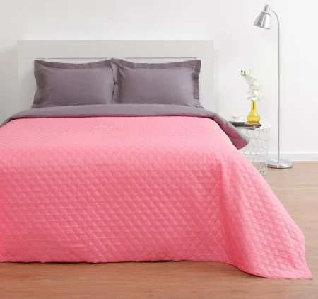 Покрывало "Этель" евро макси Пинк Лемонад 240*210±5 см, микрофайбер,60 г/м2   4215006 *1/4