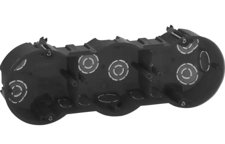 Коробка установочная KUP-3-70-45 черная 3х местная 212х70х45мм для полых стен саморезы металлические