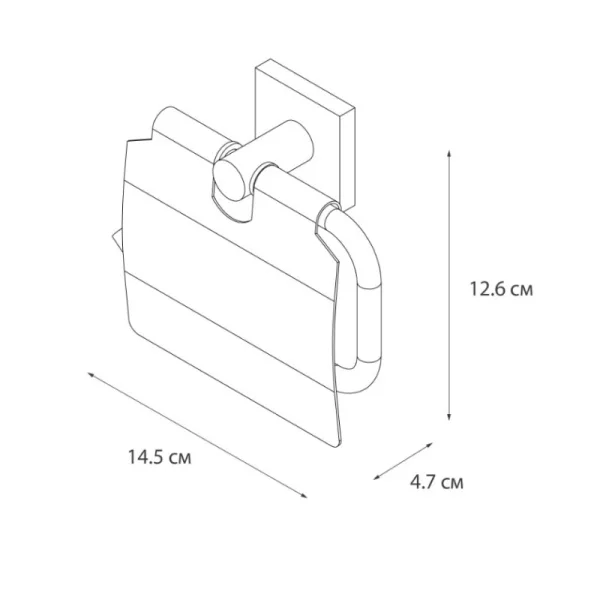 Держатель для туалетной бумаги с крышкой Fixsen Lux Chrome хром FX-15010