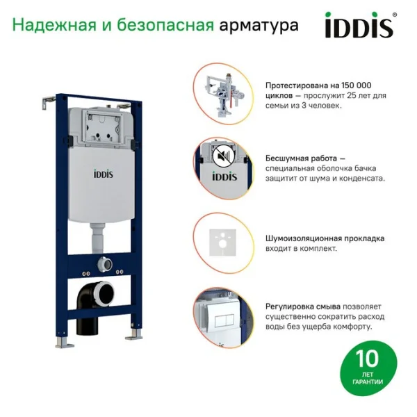 Комплект инсталляции для подвесного унитаза Iddis Profix PRO0000i32