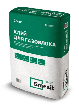 Клей для газоблока Smesit Зима 25кг