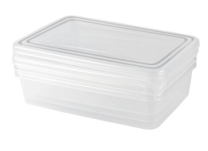Набор контейнеров для заморозки продуктов Plast Team Frozen 0,9л прямоугольный 204х140х83 мм 3шт натуральный
