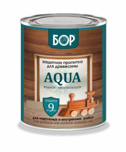 Защитная пропитка для древесины Aqua Бор орех  2,3кг*1/4