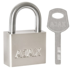 Замок навесной AJAX PD-3040 (PD-30-40) 3 fin key /блистер *12
