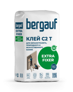 Клей серый для крупноформатных и тяжелых плит Bergauf Granit 25кг  
