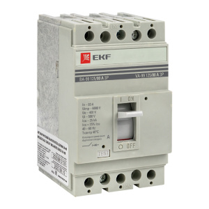 Выключатель автоматический 3п 125/80А 25кА ВА-99 PROxima mccb99-125-80 EKF