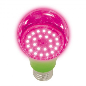 Лампа светодиодная д/растений форма "A" LED-A60-8W/SPSB/E27/CL PLP30GR (ФитоЛето) *1